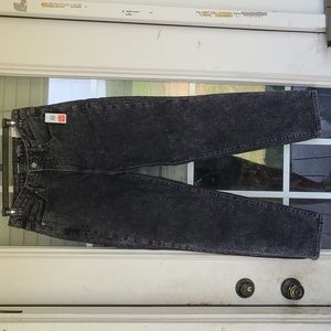 Old Navy OG High Rise Acid Wash Black Straight Jeans size 10